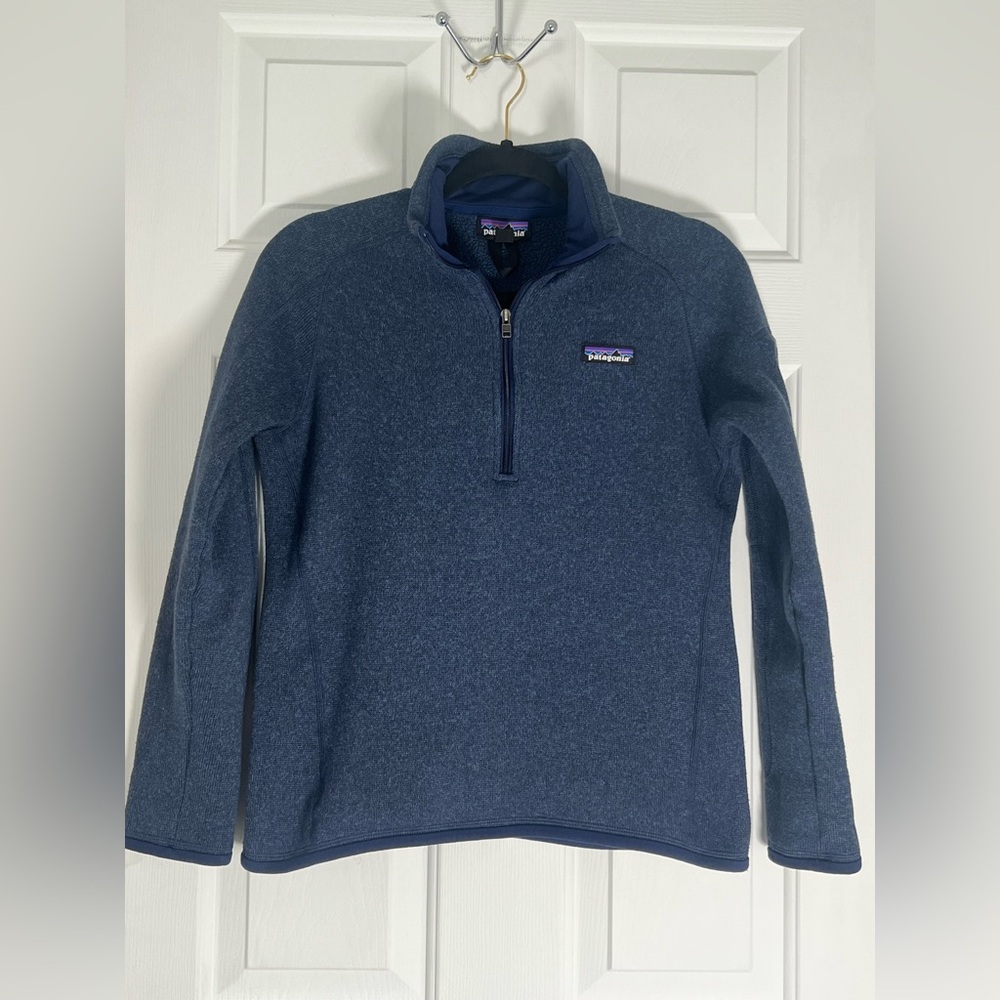 Patagonia Women's Better Sweater 1/4 Zip Fleece Pullover Jacket Blue Small